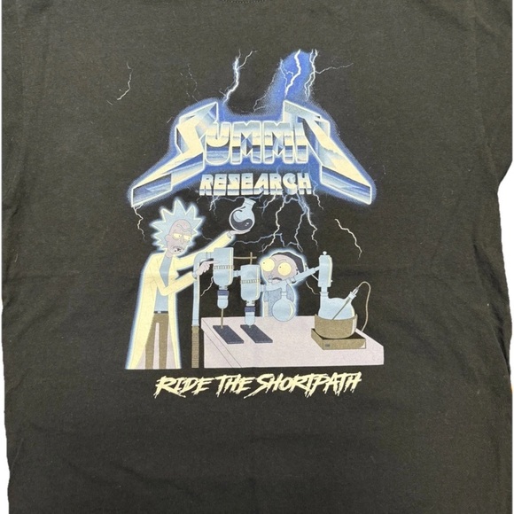 Port & Company Rick And Morty Metallica  T Shirt Size Large - Picture 2 of 4